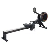 Sort Toorx RWX Airmag 7000 romaskin med stort rundt luftsvinghjul med oransje kant og høy skjermarm